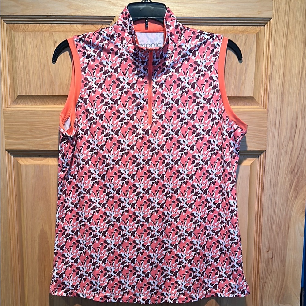 Etonic Red and White Polo Tank Top